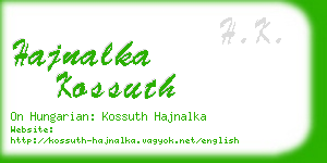 hajnalka kossuth business card
